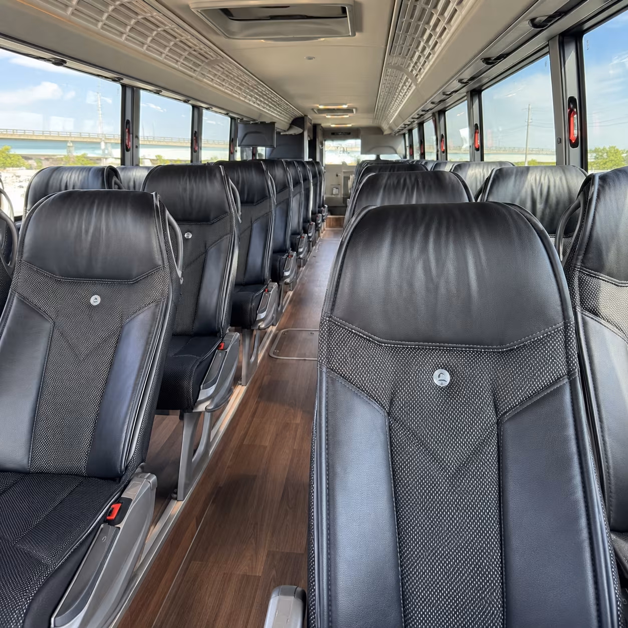 elizabeth charter bus services interior